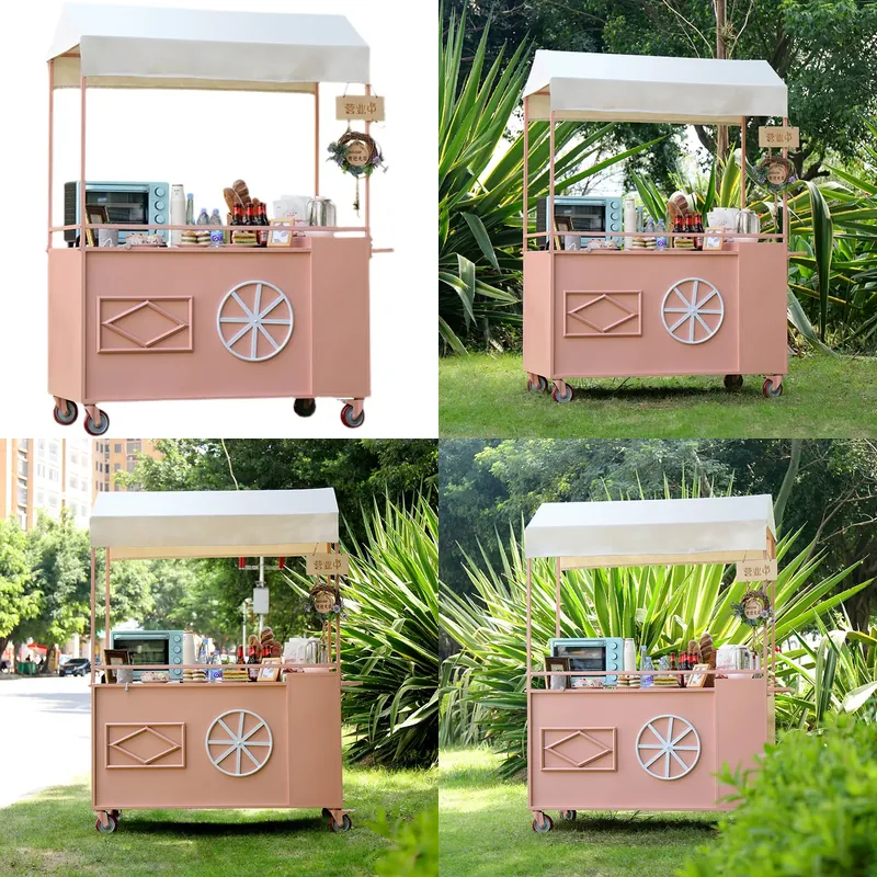 Snacks Food Stall - Mobiele handduw snackkar voor buiten, nachtmarkt,