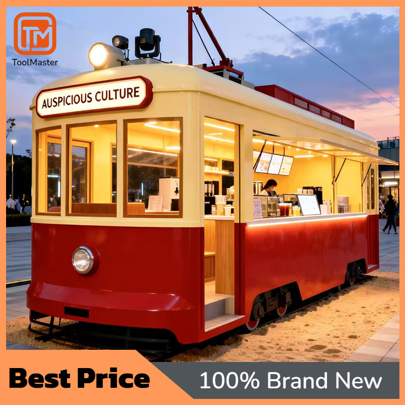 Snacks Food Stall - 【Nieuw ontwerp】Europese vintage tram-voedselkar, metalen elektrische