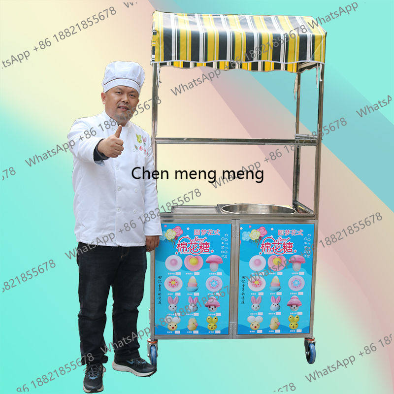 Snacks Food Stall - Snackkar, suikerspinkraam, opvouwbaar, roestvrij staal, draagbaar,