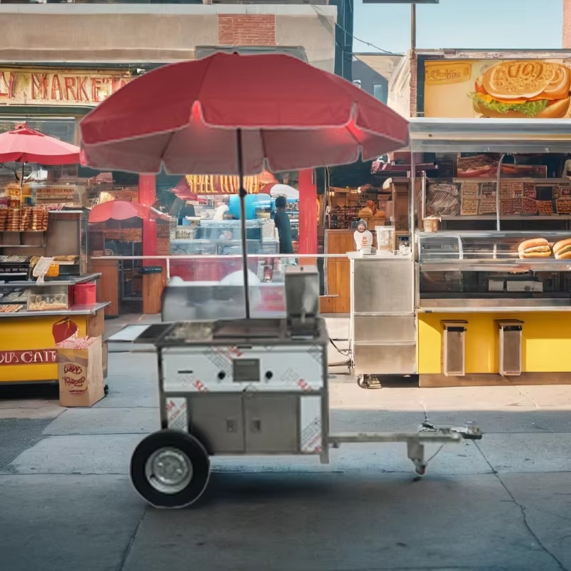 Compacte mobiele snackwagen op - Snacks Food Stall recensie en prijs
