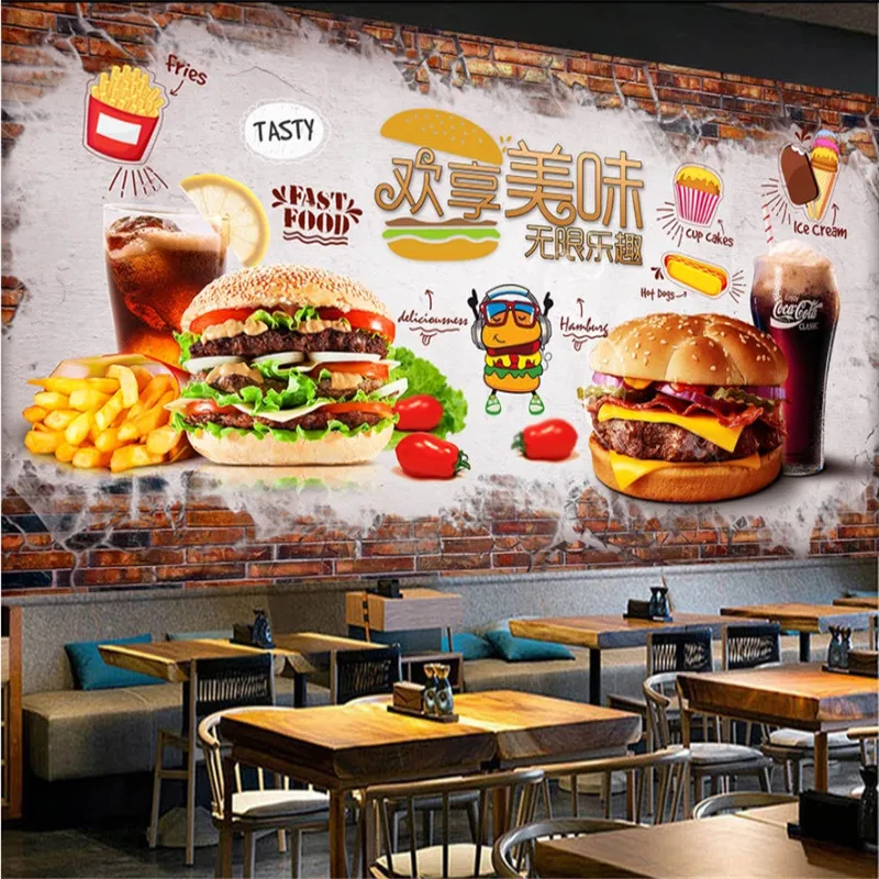 Aangepaste tekst Burger Friete - Food Snacks Background recensie en prijs